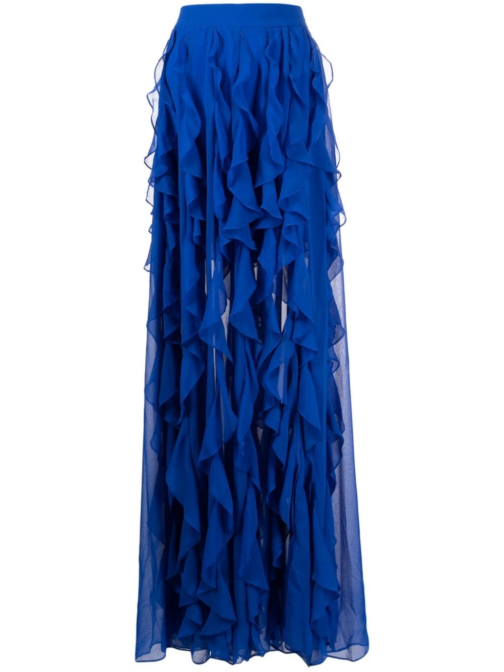 PatBO ruffled maxi skirt - Blue von PatBO
