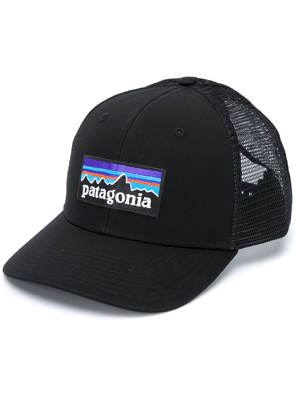 Patagonia P-6 Logo Trucker hat - Black von Patagonia