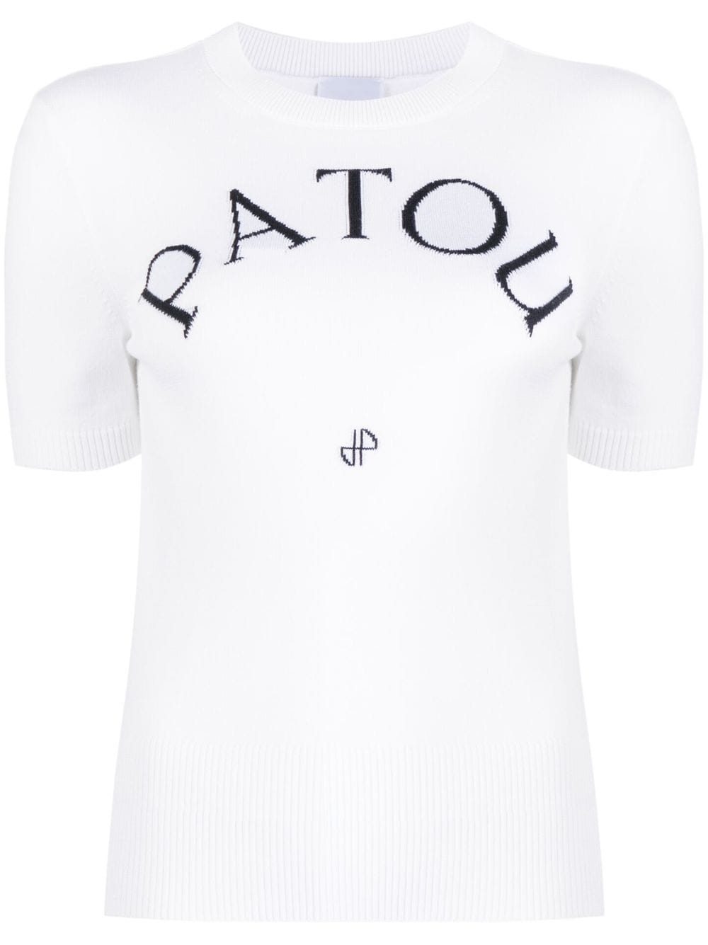 Patou logo-jacquard knitted top - White von Patou