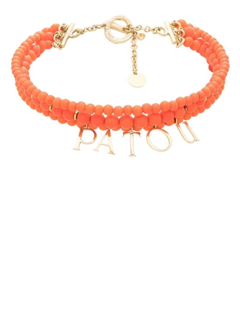 Patou Pop Peals logo-charm necklace - Orange von Patou