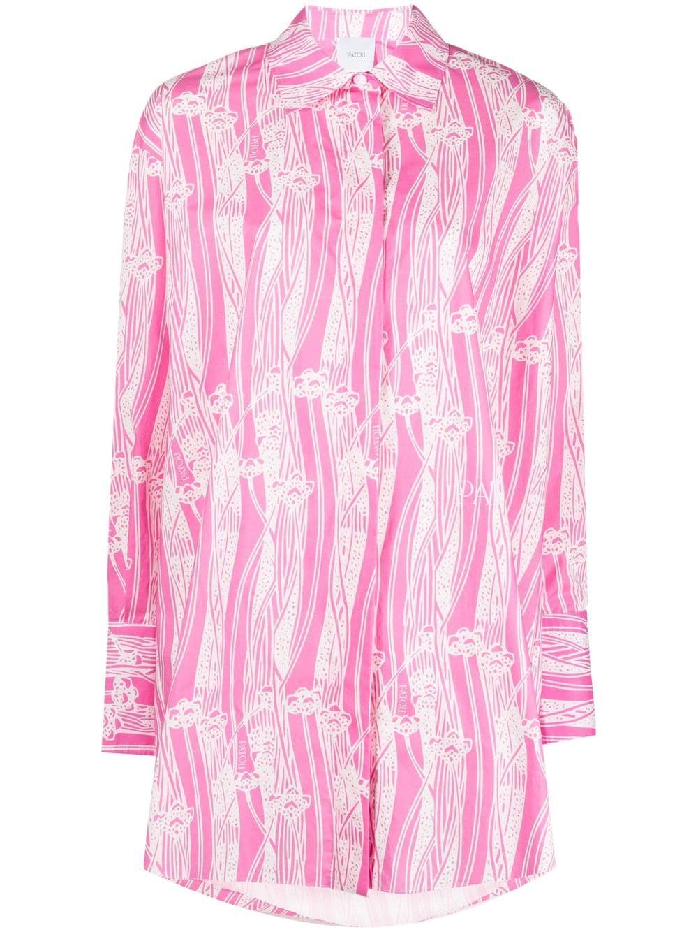 Patou abstract-print mini shirtdress - Pink von Patou