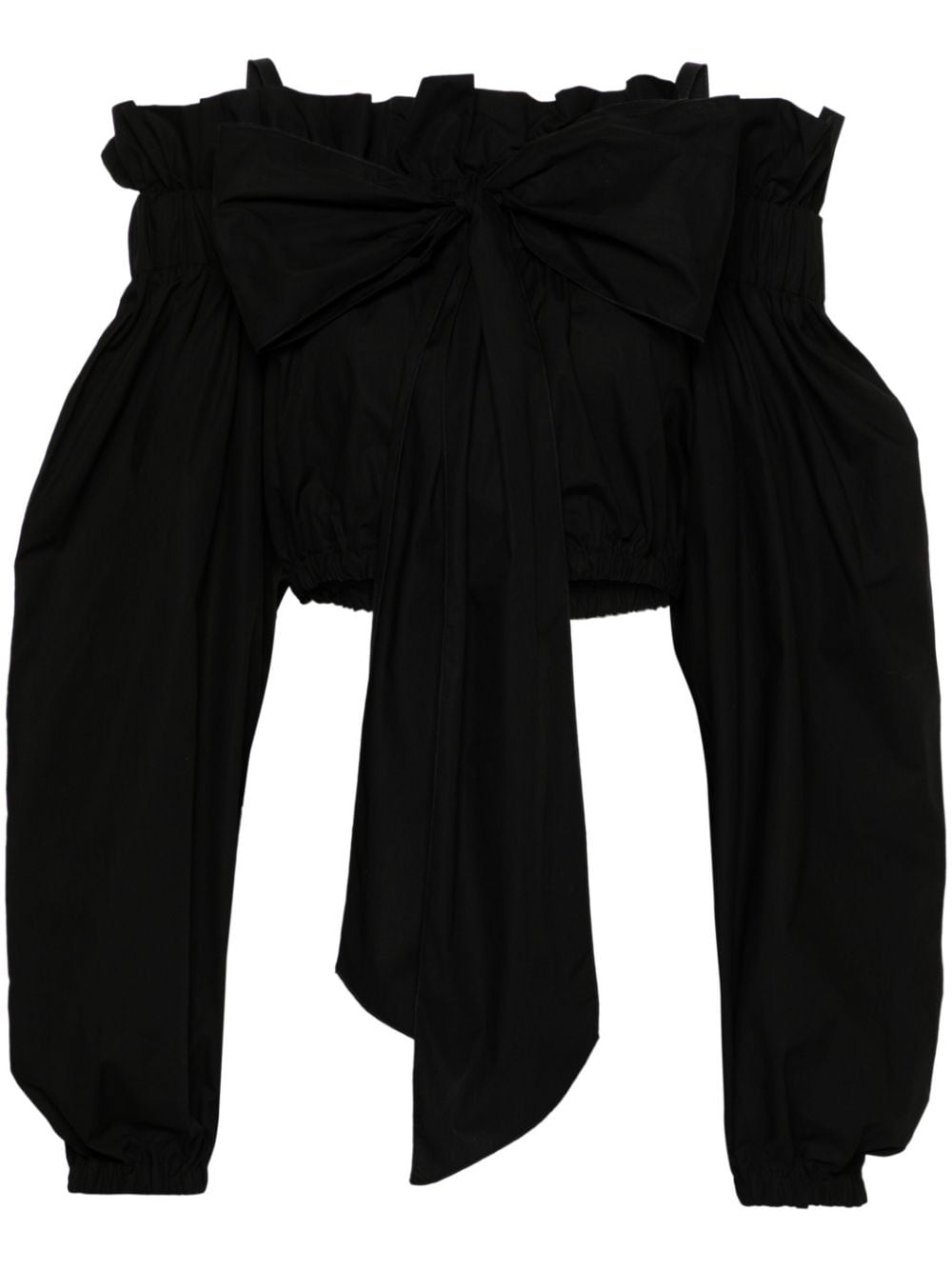 Patou bow-detail crop top - Black von Patou