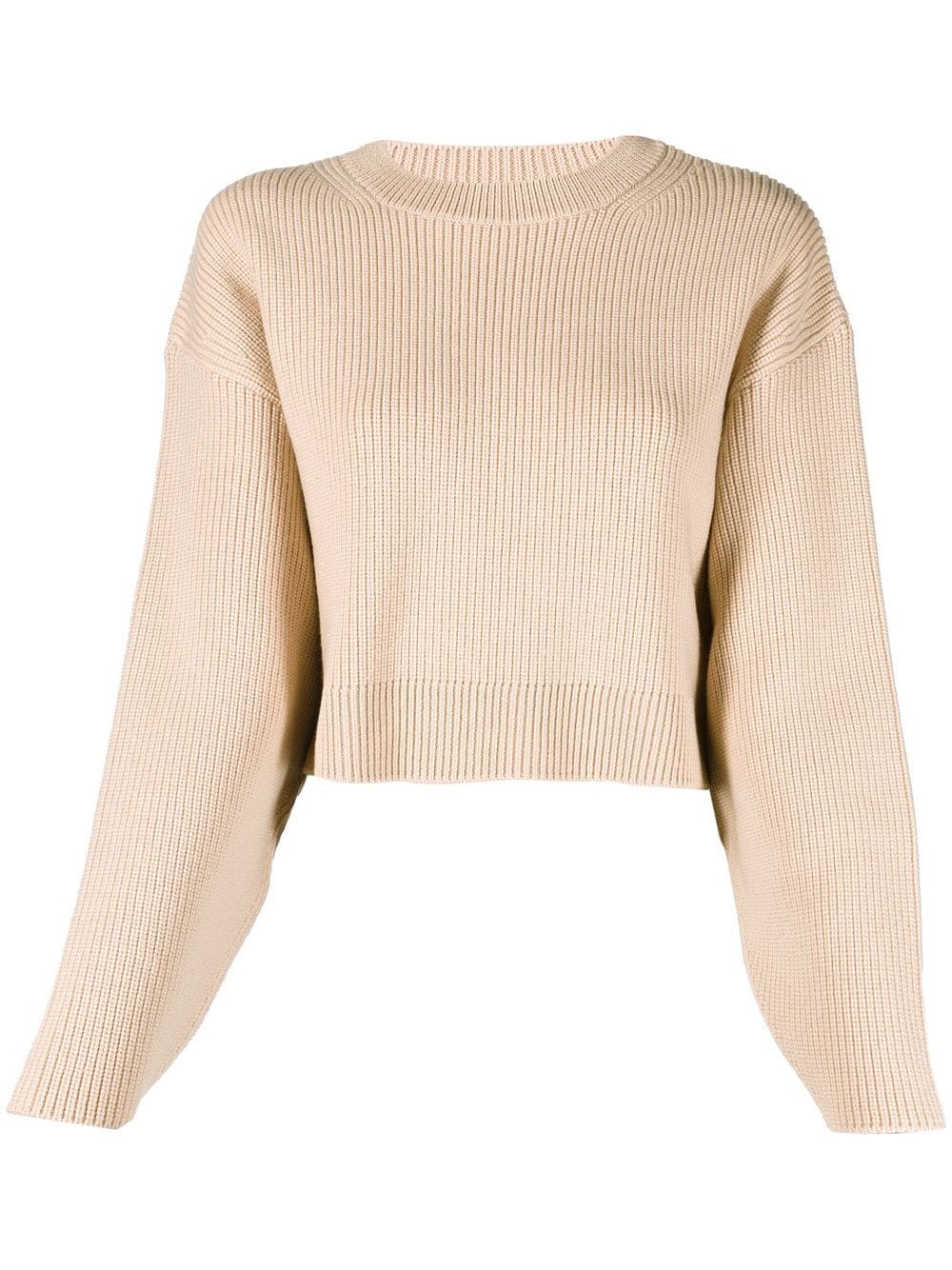 Patou cropped rib knit jumper - Neutrals von Patou