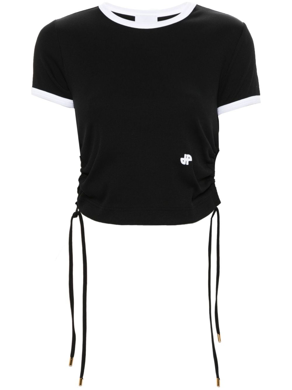 Patou ribbed-knit cut-out T-shirt - Black von Patou