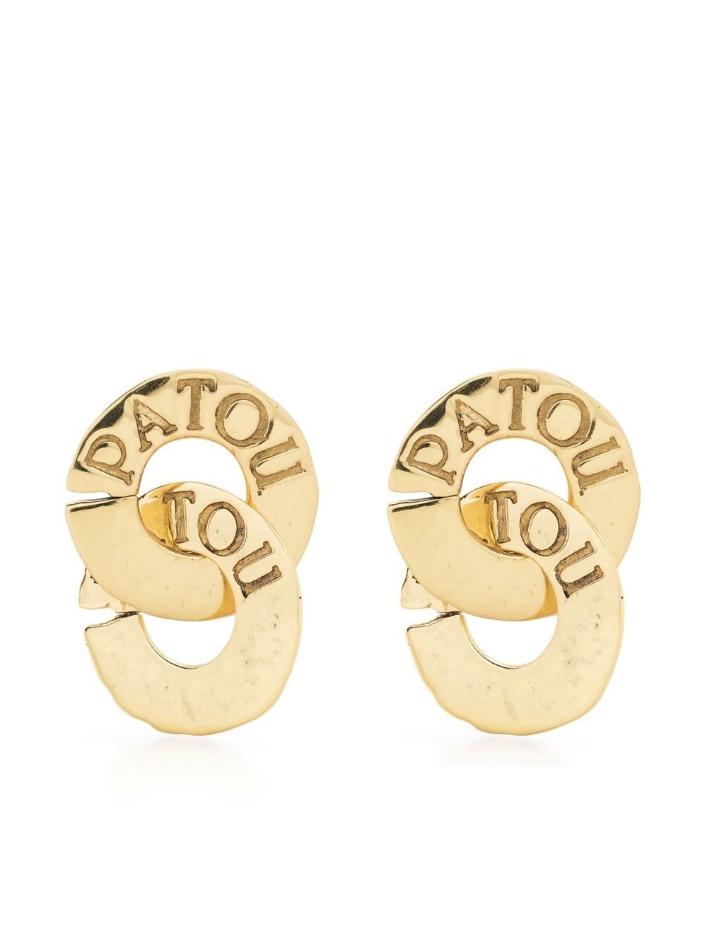 Patou double coin pendant earrings - Gold von Patou