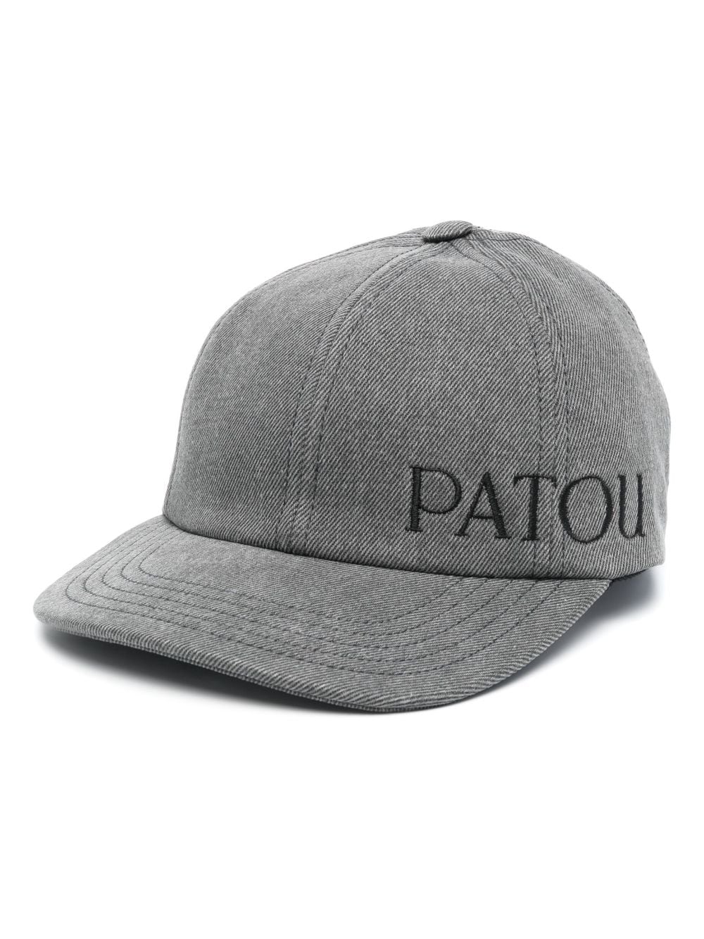 Patou embroidered-logo denim cap - Grey von Patou