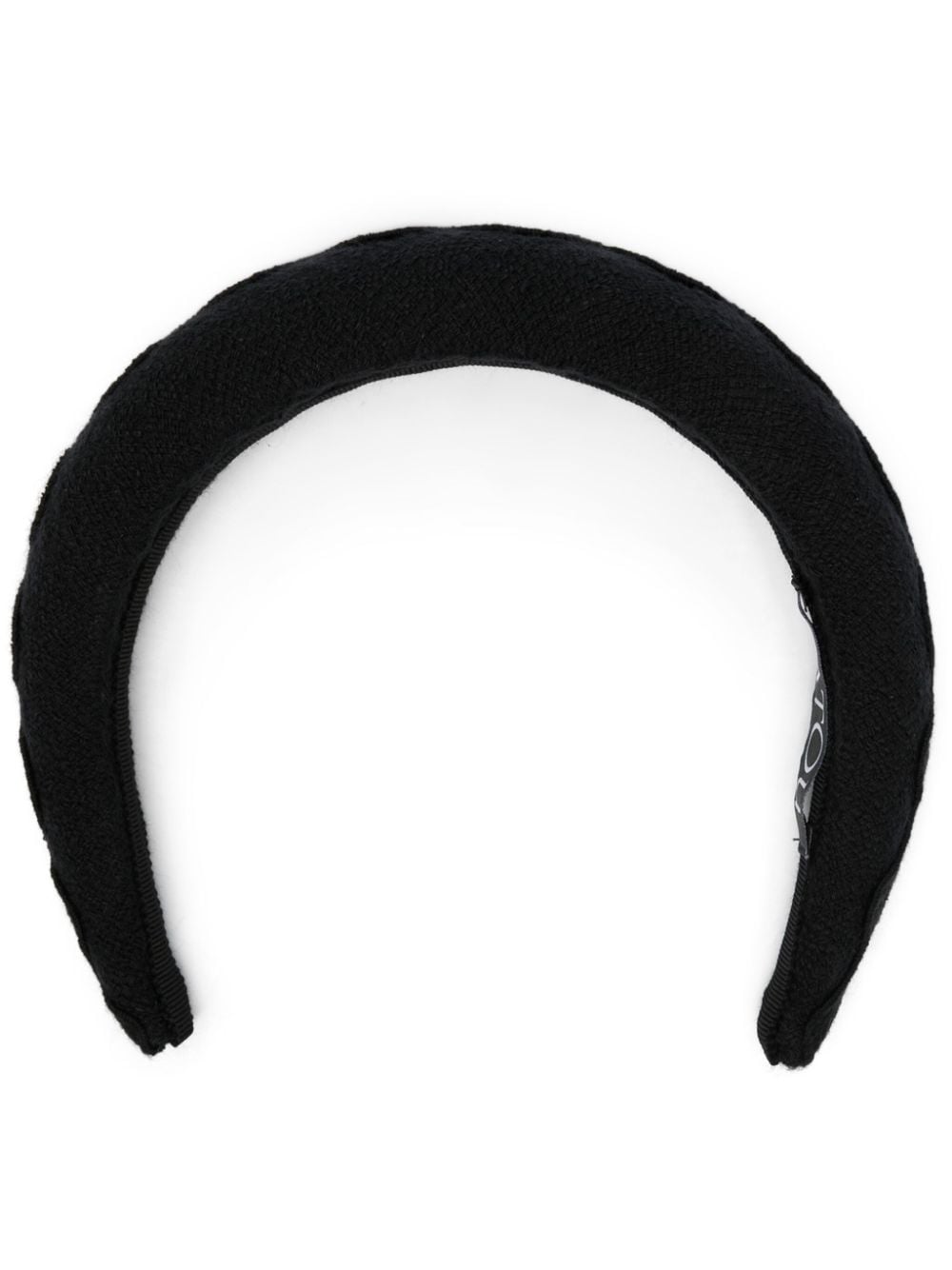 Patou Wave padded tweed headband - Black von Patou
