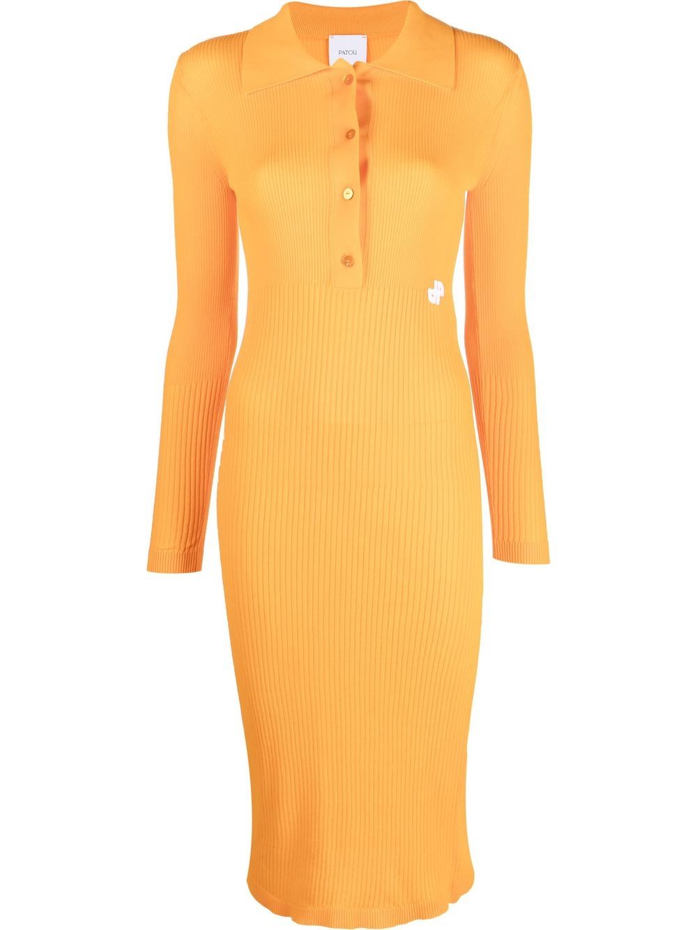 Patou knitted polo dress - Orange von Patou