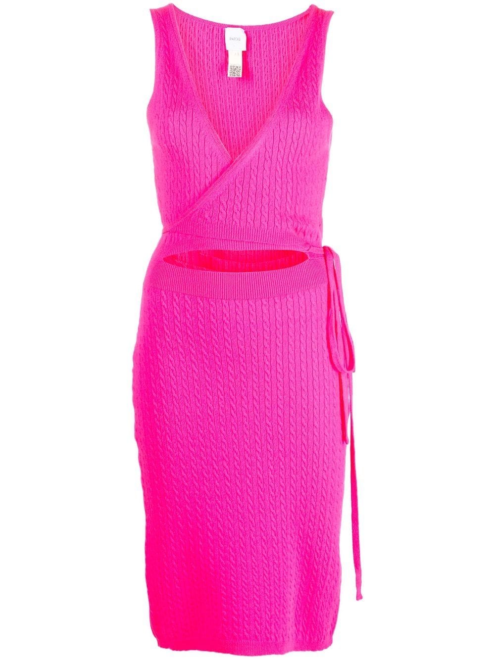 Patou knitted wrap dress - Pink von Patou