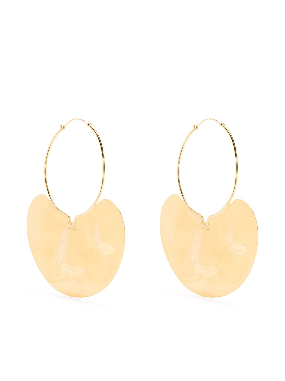 Patou large hammered hoop earrings - Gold von Patou