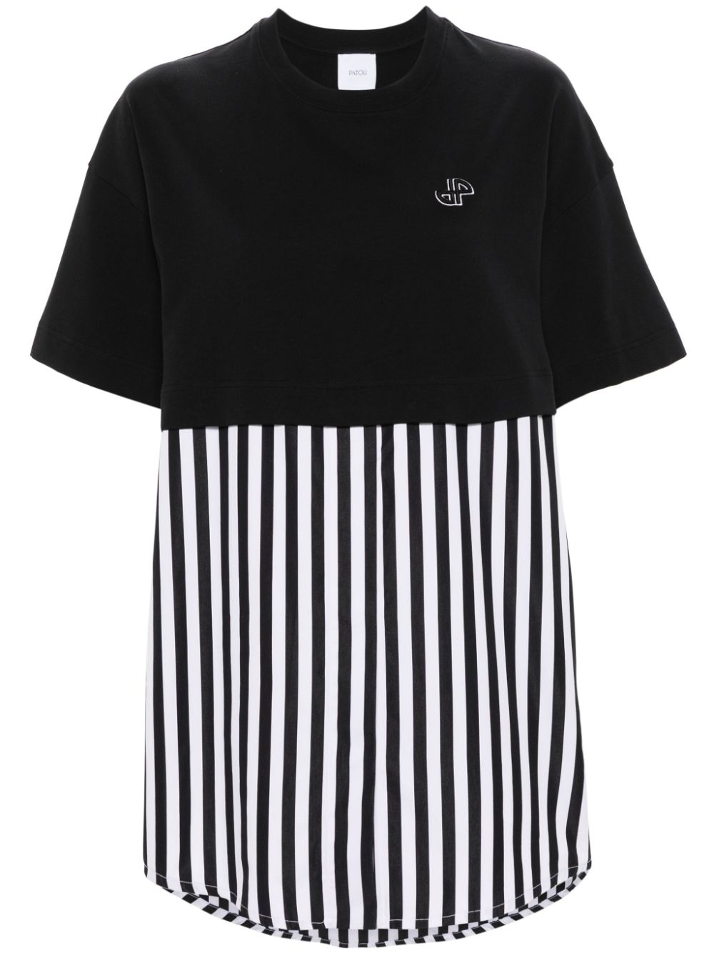 Patou Hybrid organic-cotton T-shirt dress - Black von Patou