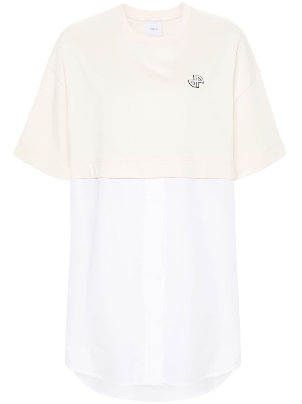 Patou Hybrid organic-cotton T-shirt dress - White von Patou