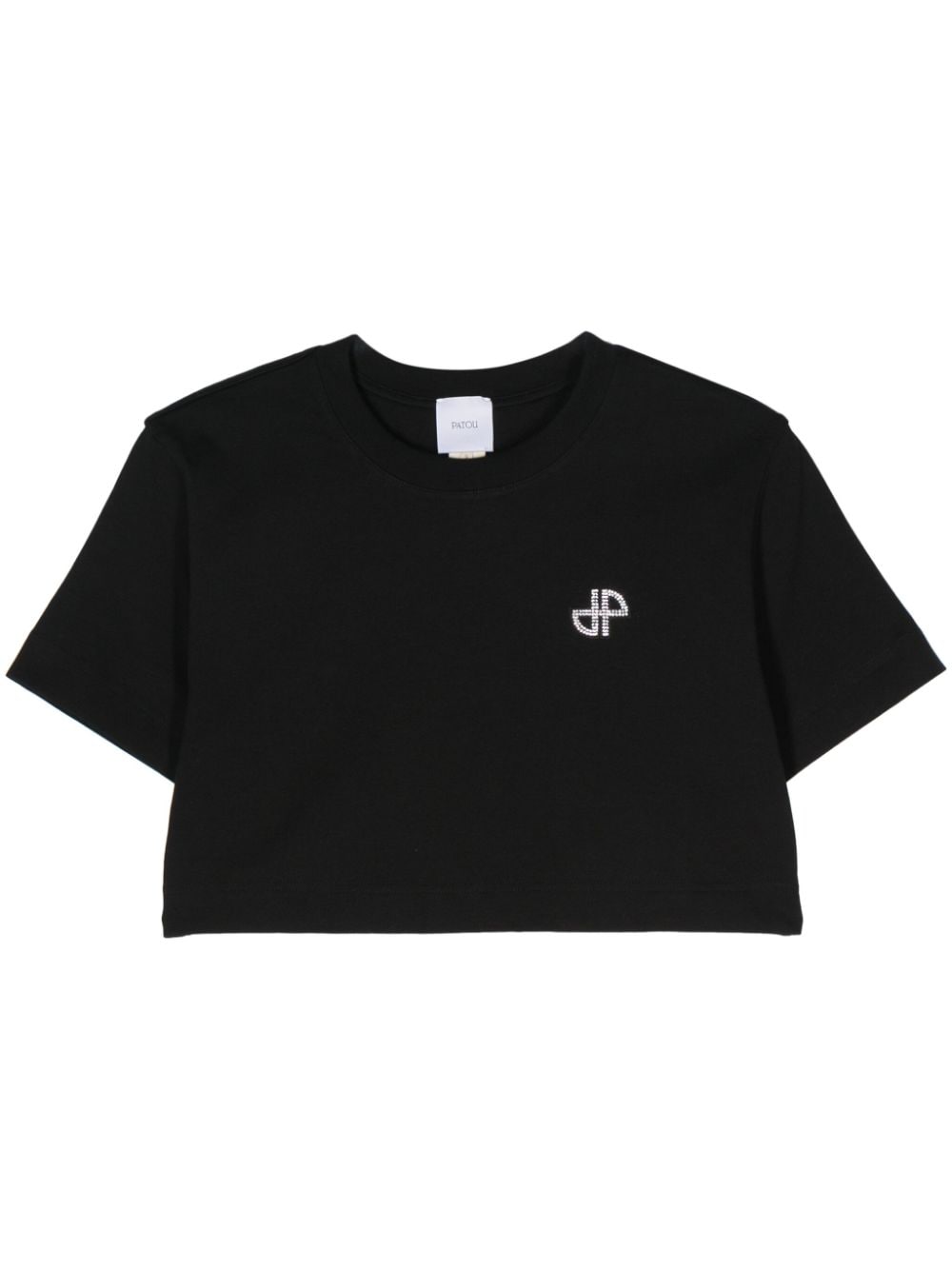 Patou logo-embellished cropped T-shirt - Black von Patou