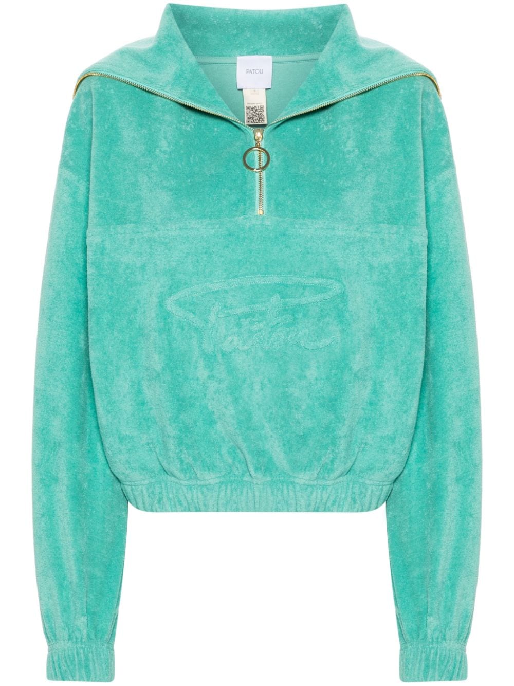Patou half-zip terrycloth hoodie - Green von Patou