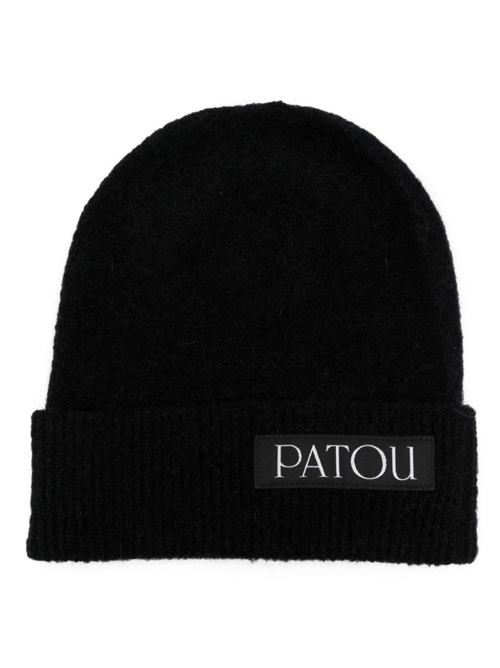 Patou logo-patch wool beanie - Black von Patou