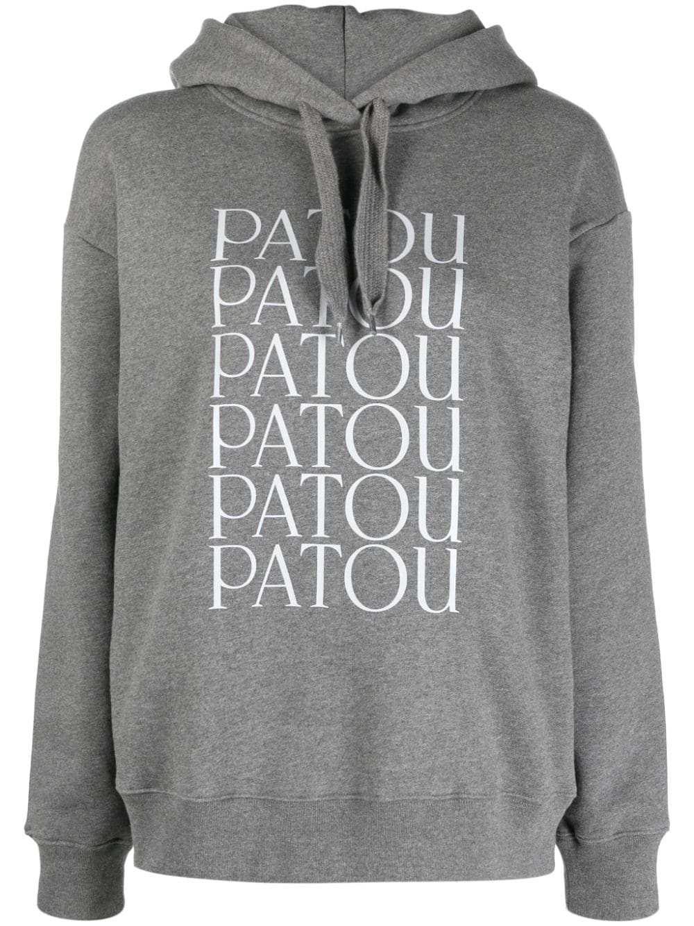 Patou logo-print cotton hoodie - Grey von Patou
