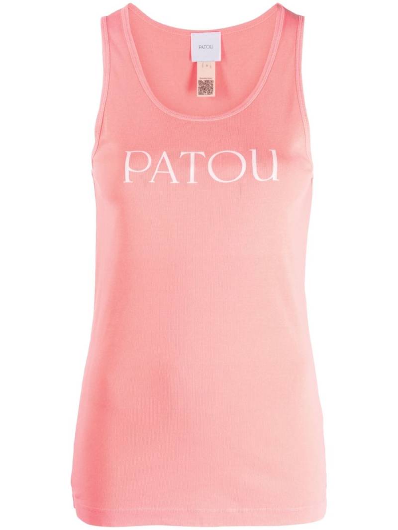 Patou logo-print cotton vest - Pink von Patou