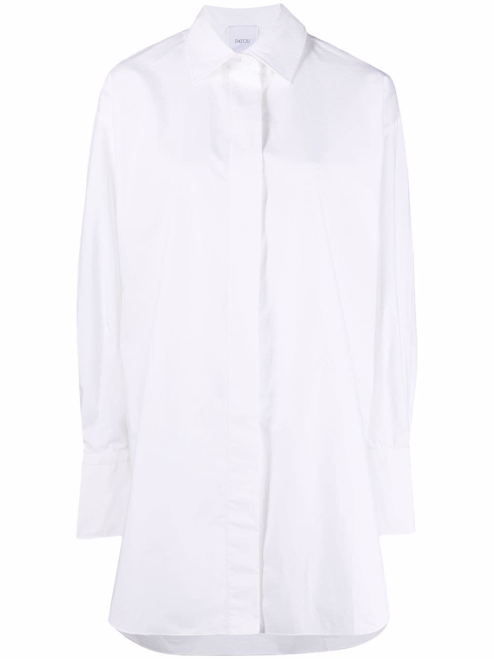 Patou organic-cotton mini shirtdress - White von Patou