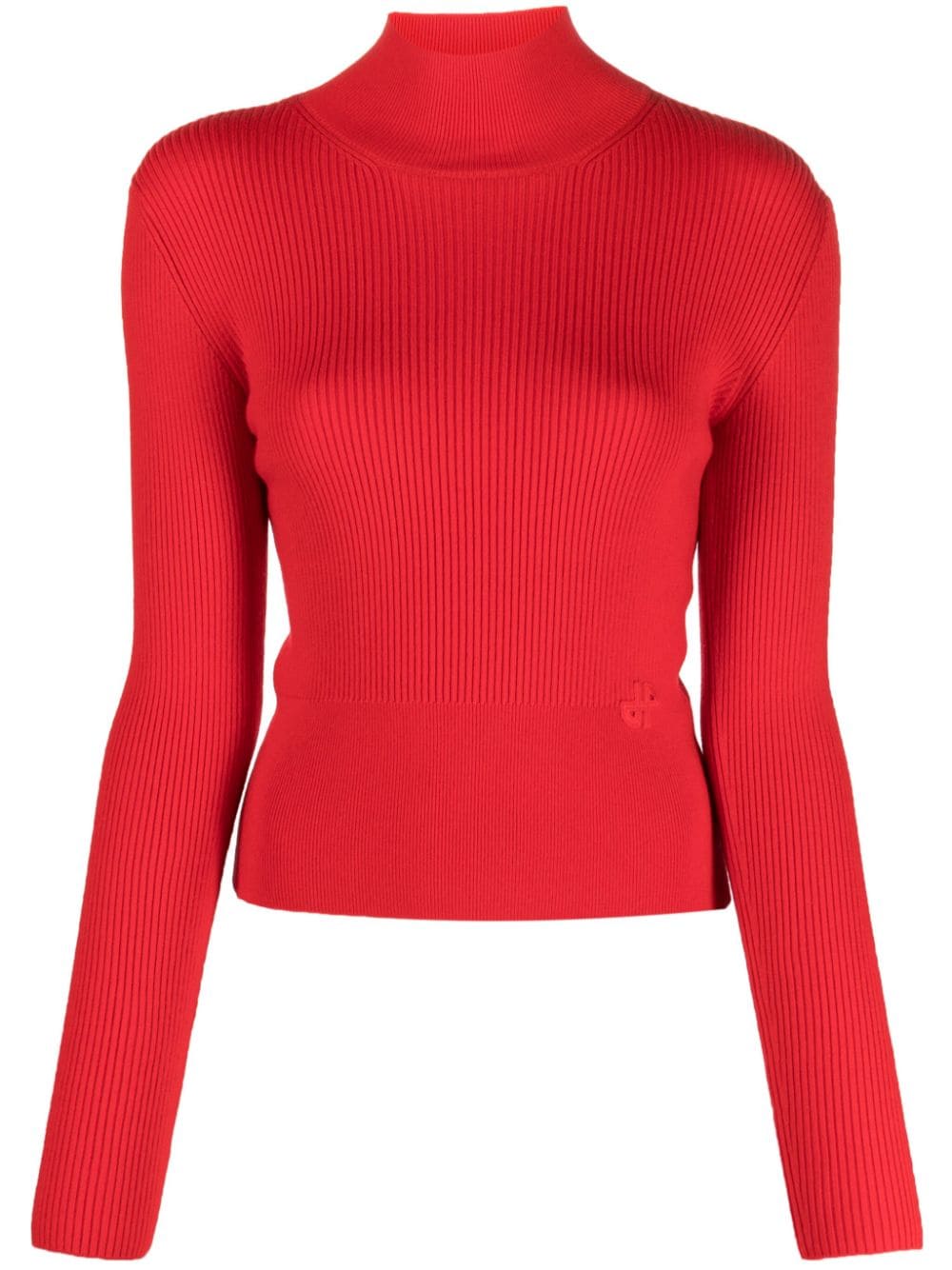 Patou merino-blend mock-neck jumper - Red von Patou
