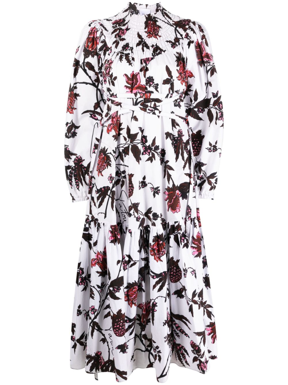 Patou Patou graphic-print cotton dress - White von Patou