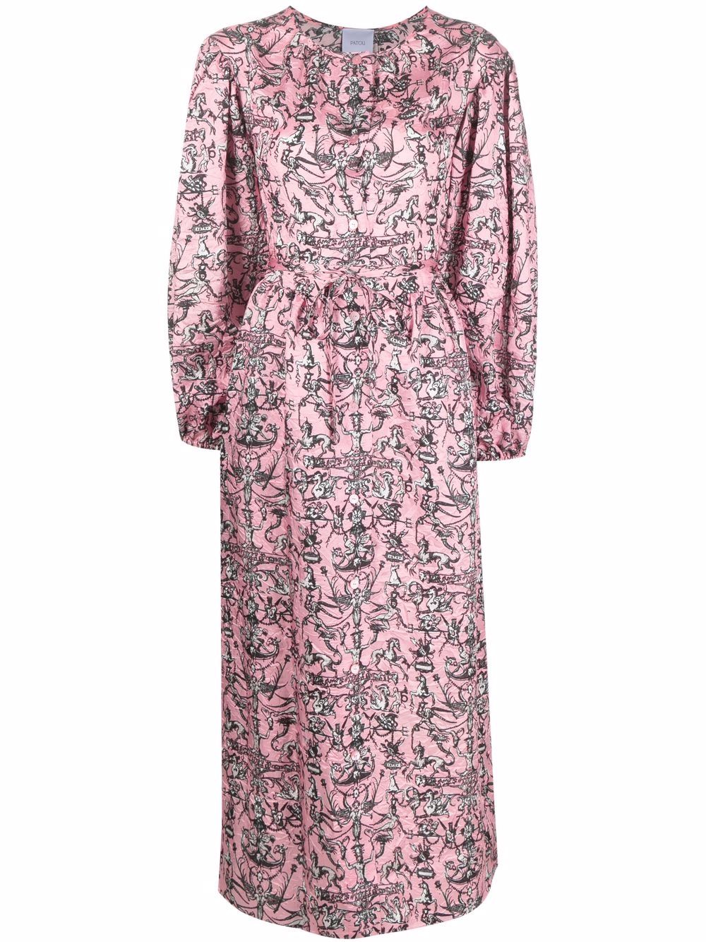 Patou printed maxi shirt dress - Pink von Patou