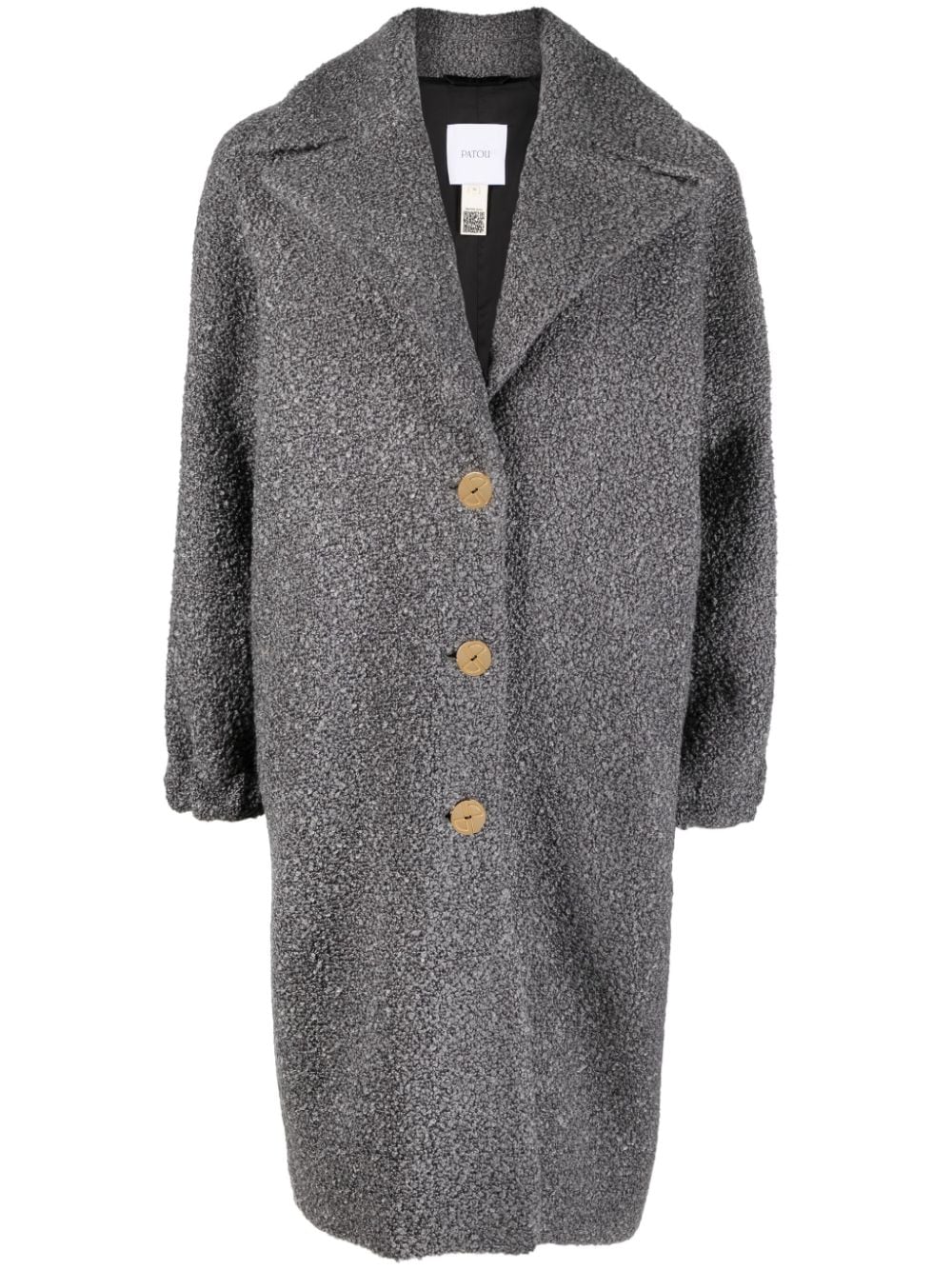 Patou puff-sleeve single-breasted coat - Grey von Patou