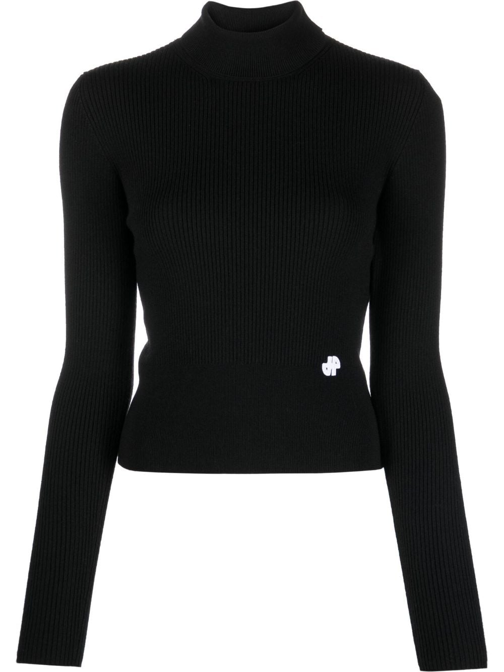 Patou ribbed-knit turtle-neck jumper - Black von Patou