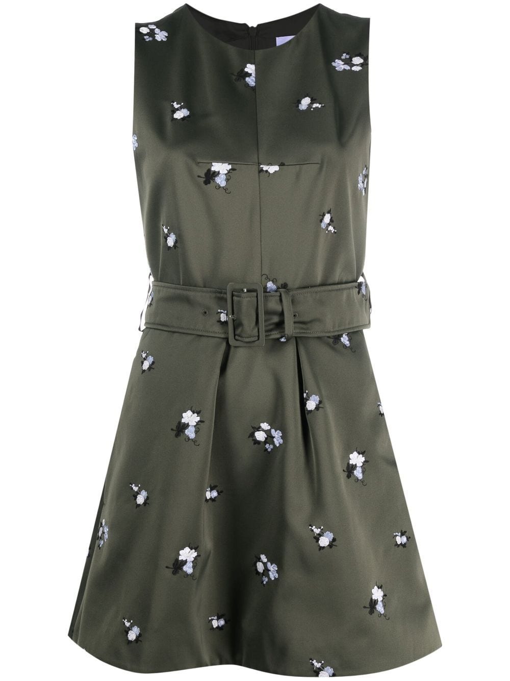 Patou sleeveless belted minidress - Green von Patou