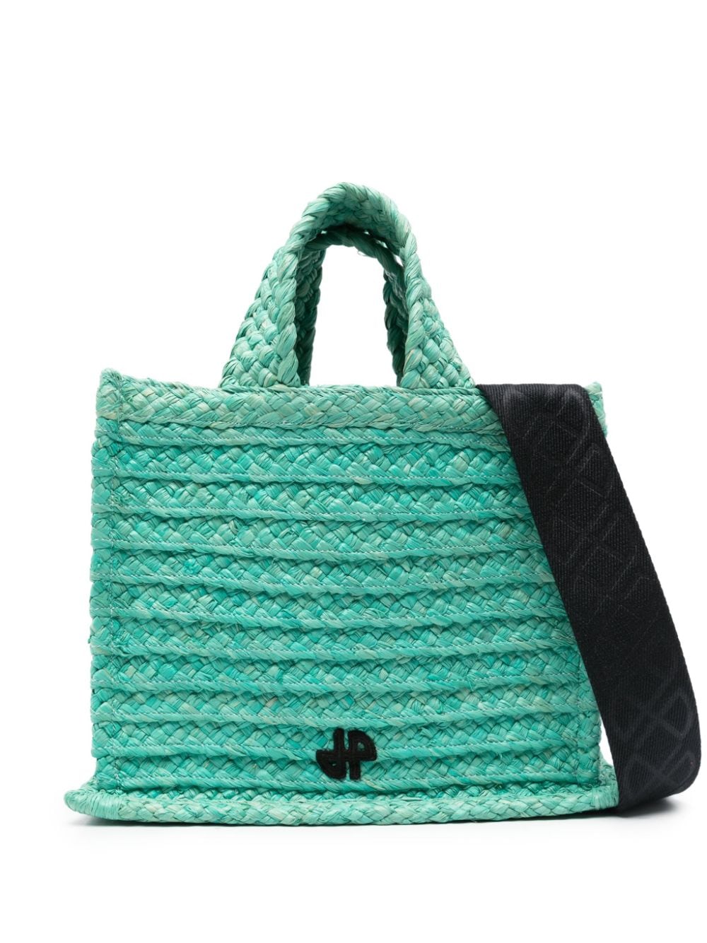 Patou small JP raffia tote bag - Green von Patou