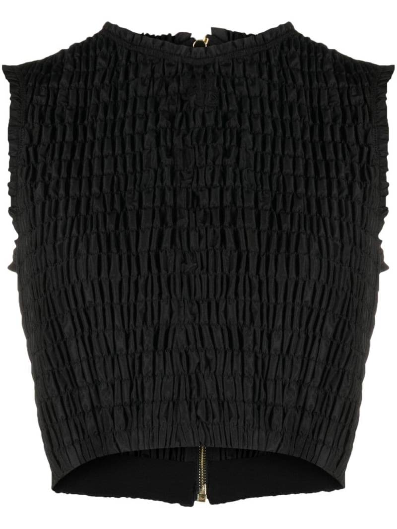 Patou smock-detail crop top - Black von Patou