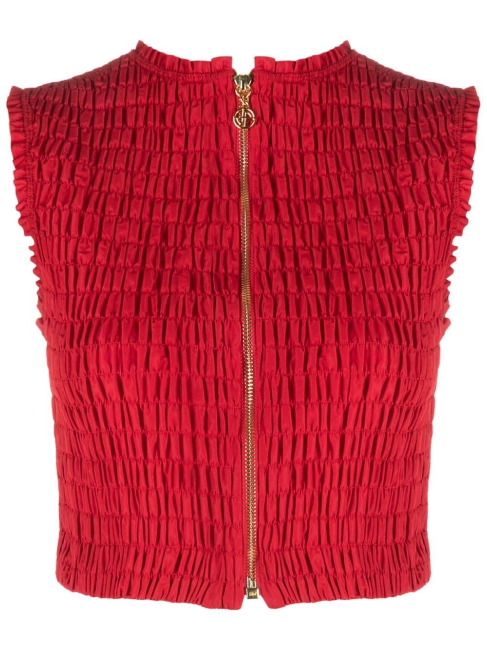 Patou smocked crop top - Red von Patou