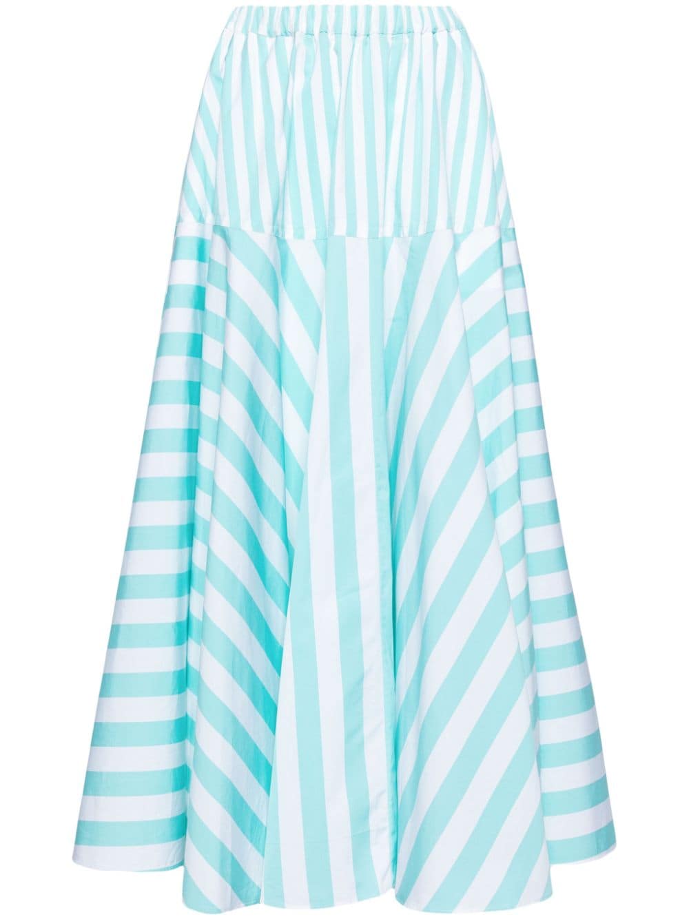 Patou striped cotton maxi skirt - Green von Patou