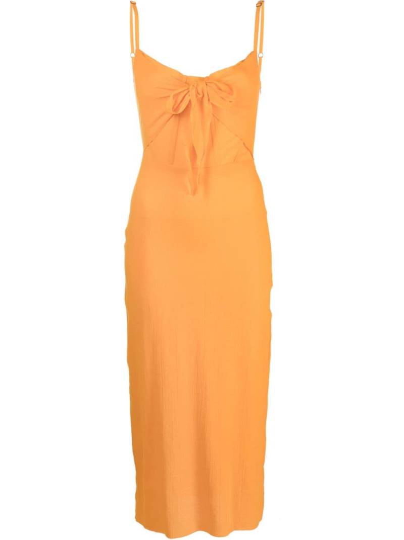 Patou tie-detail midi dress - Orange von Patou