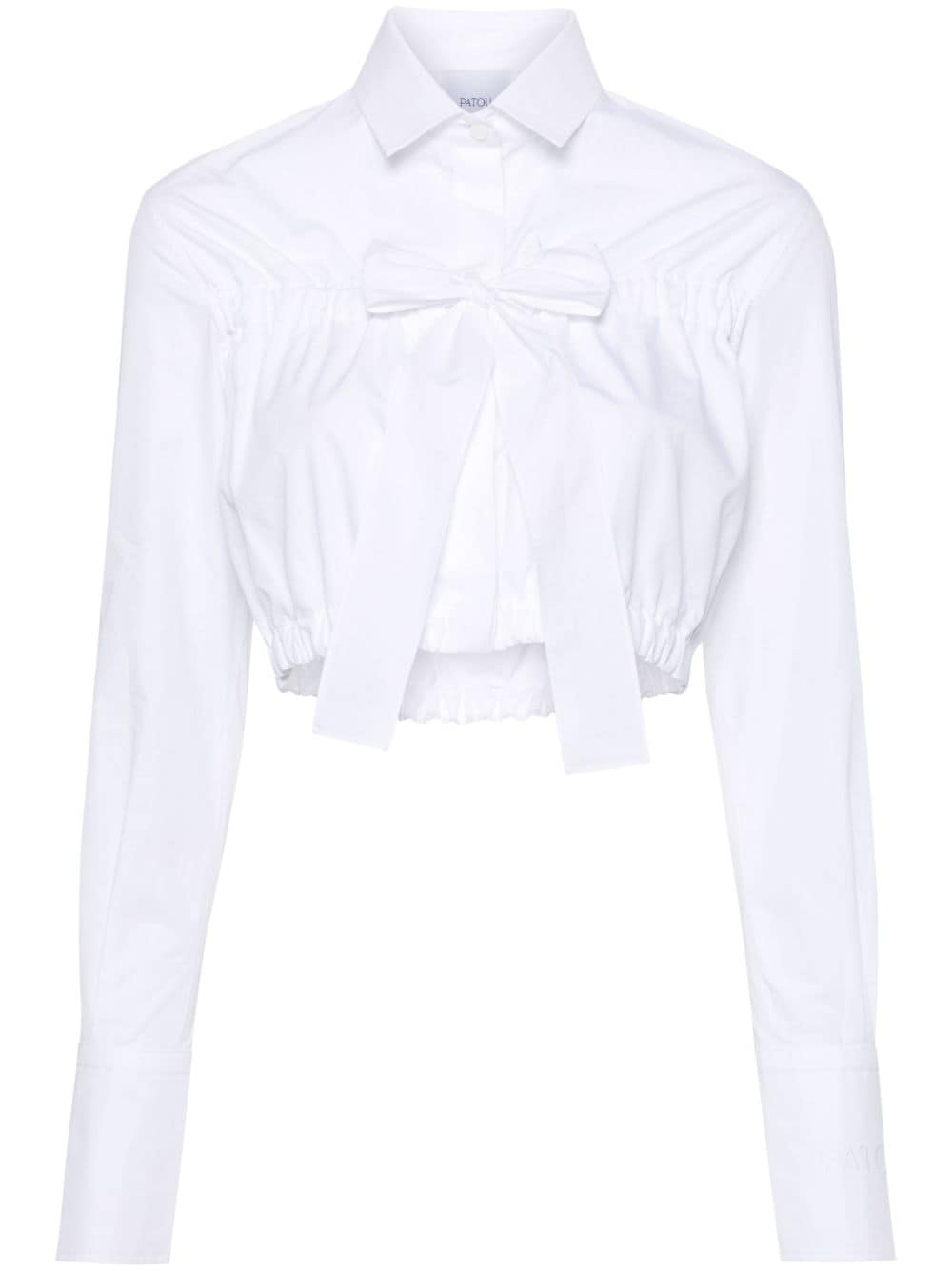 Patou bow-detail cropped blouse - White von Patou