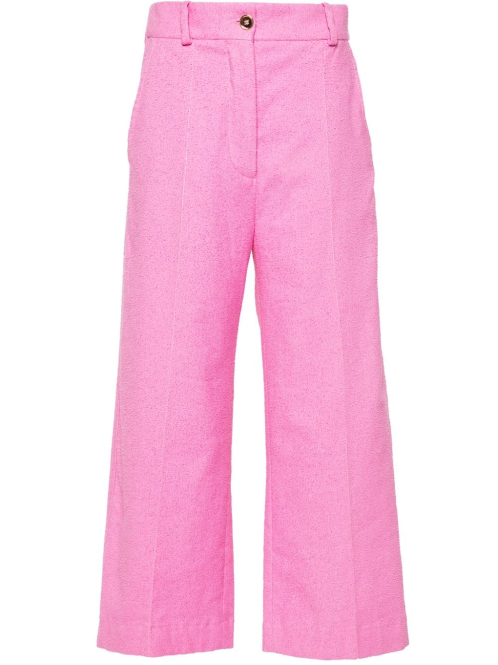 Patou towelling-finish straight-leg trousers - Pink von Patou