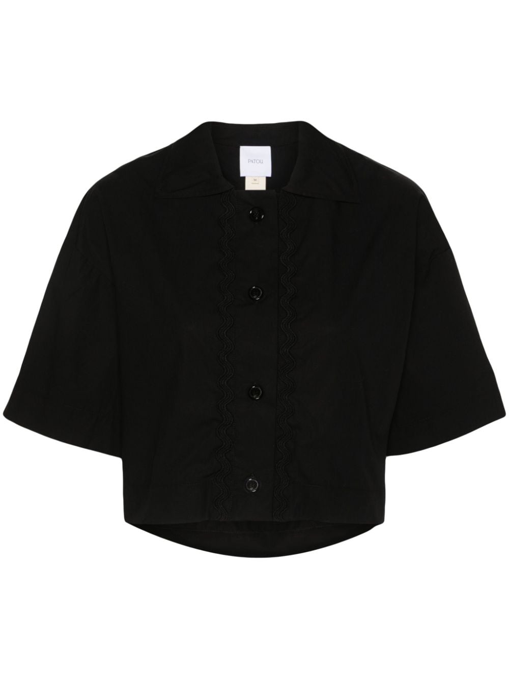 Patou Wave cropped shirt - Black von Patou