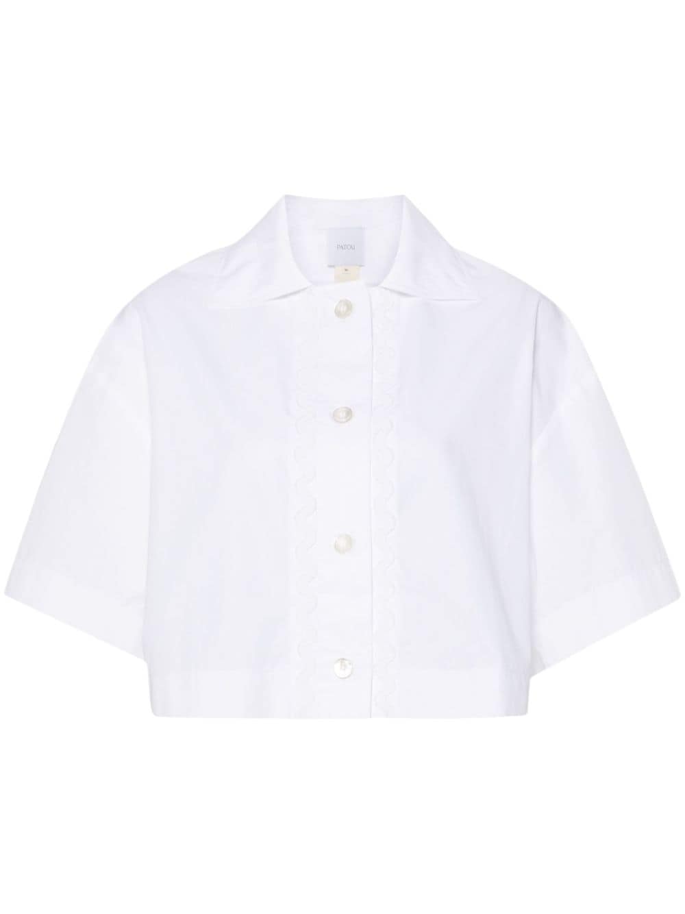 Patou Wave cropped shirt - White von Patou