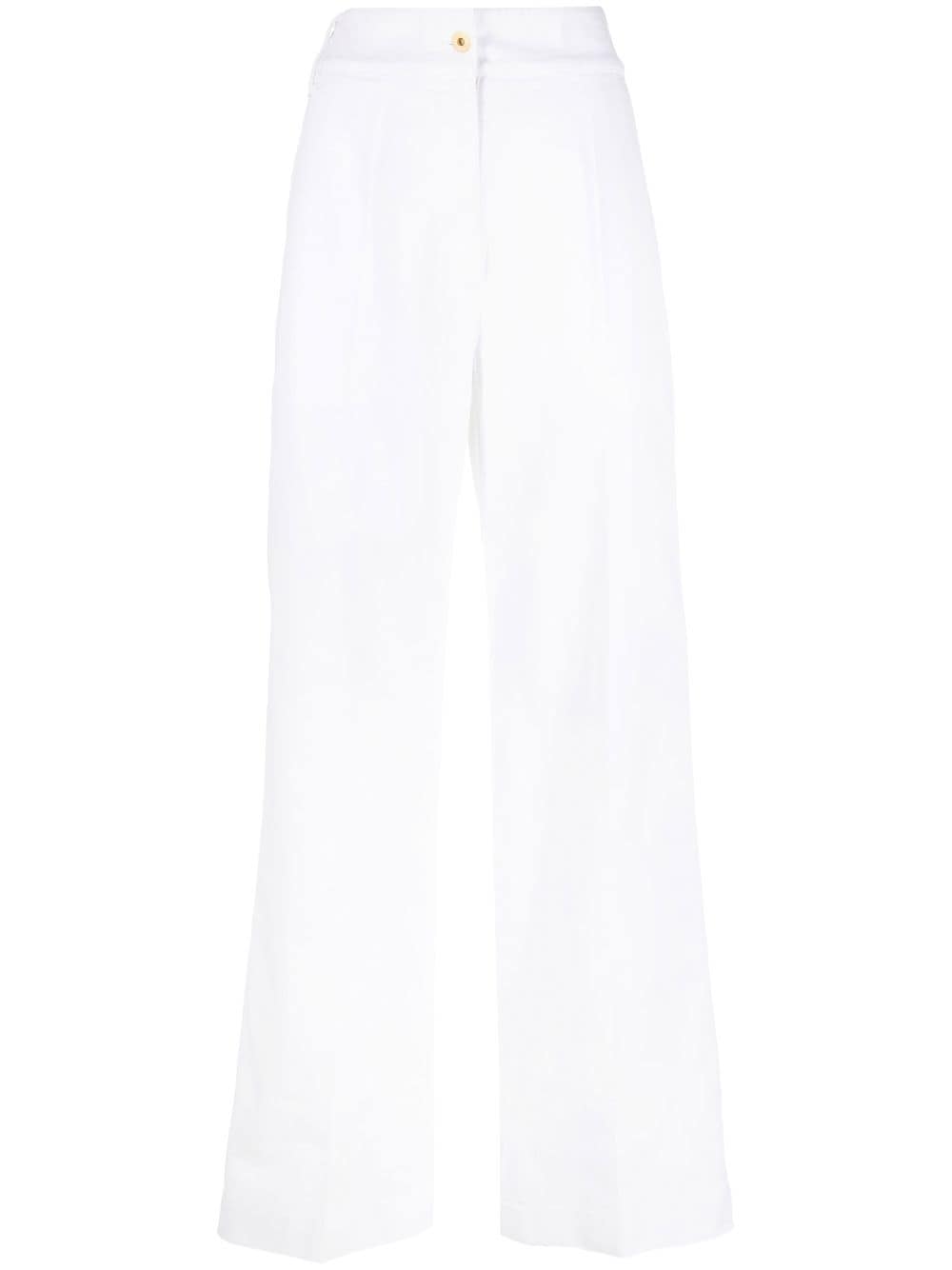 Patou wide-leg high-waisted trousers - White von Patou