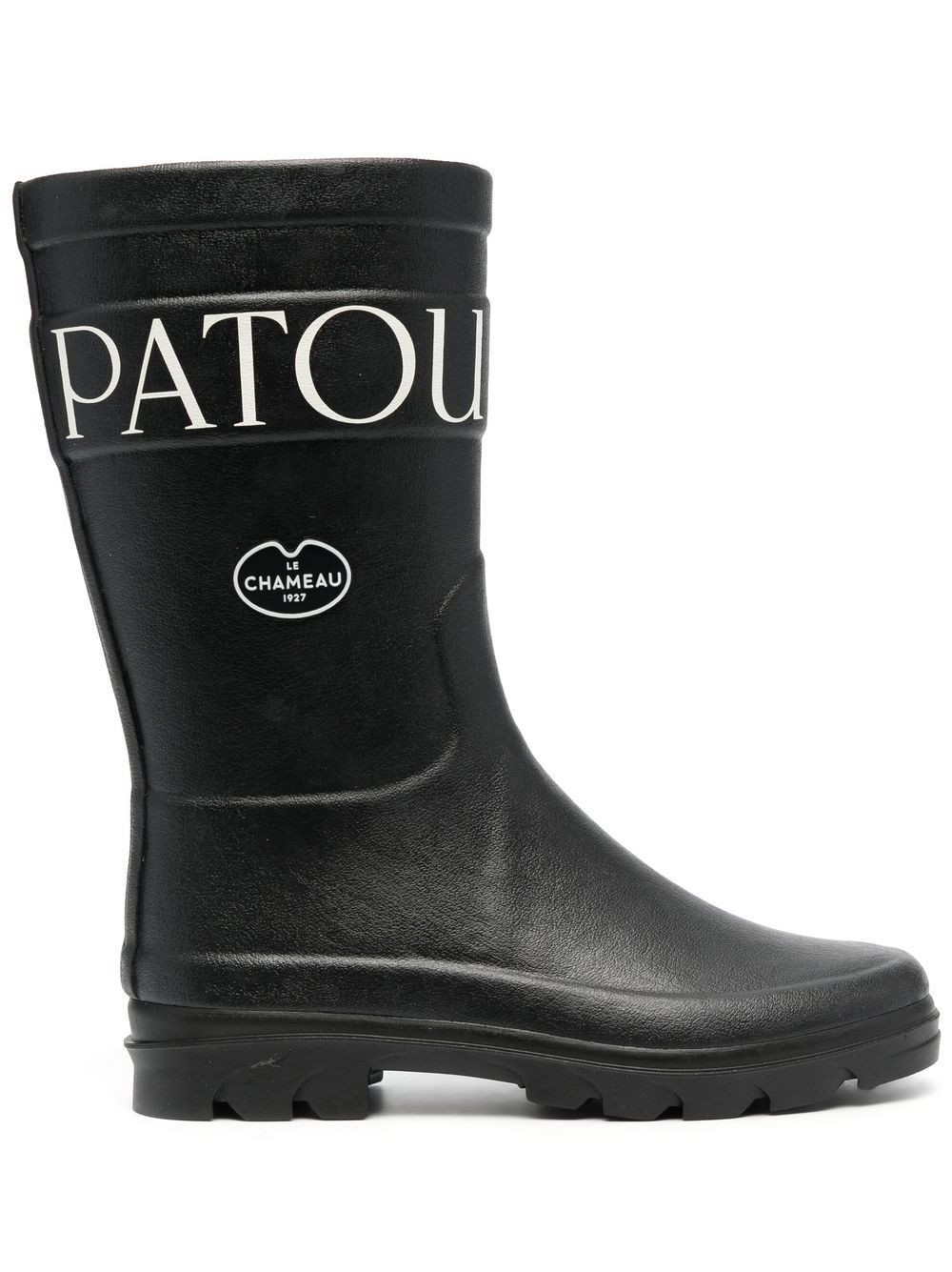 Patou x Le Chateau logo-print wellies - Black von Patou