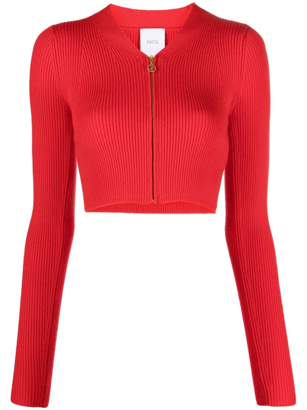 Patou zip-fastening cropped cardigan - Red von Patou