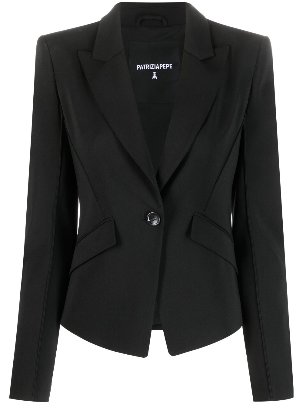 Patrizia Pepe Essential single-breasted blazer - Black von Patrizia Pepe