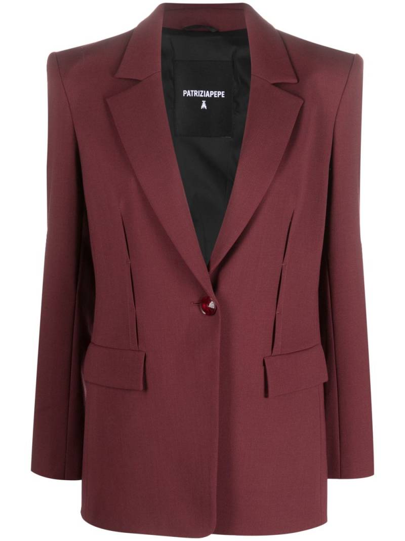 Patrizia Pepe Essential single-breasted blazer - Red von Patrizia Pepe