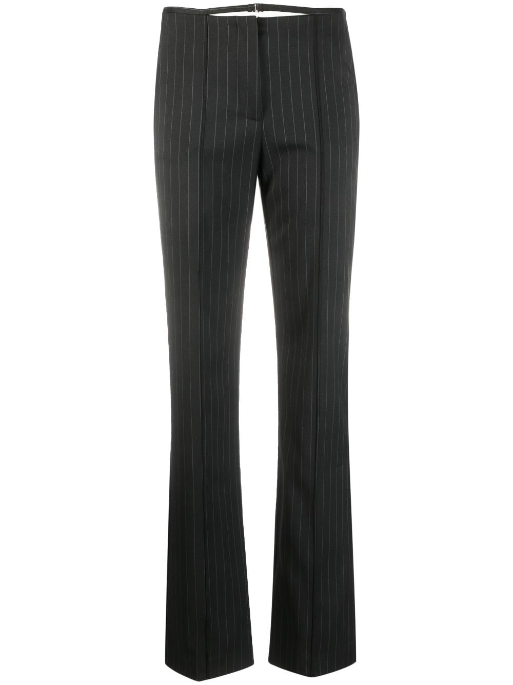 Patrizia Pepe Flannel pinstripe-print tailored trousers - Black von Patrizia Pepe