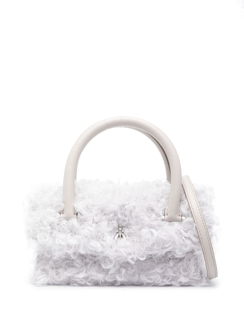 Patrizia Pepe Fly Bamby shearling crossbody bag - White von Patrizia Pepe