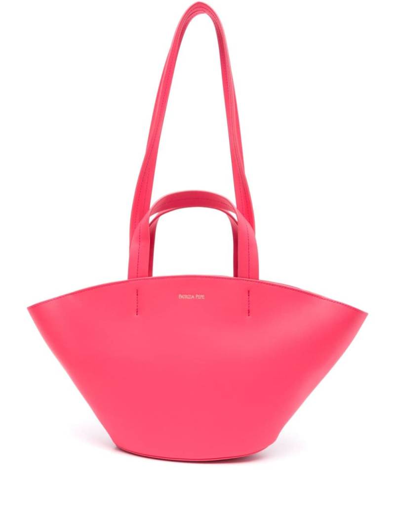 Patrizia Pepe Minimal City leather tote bag - Pink von Patrizia Pepe