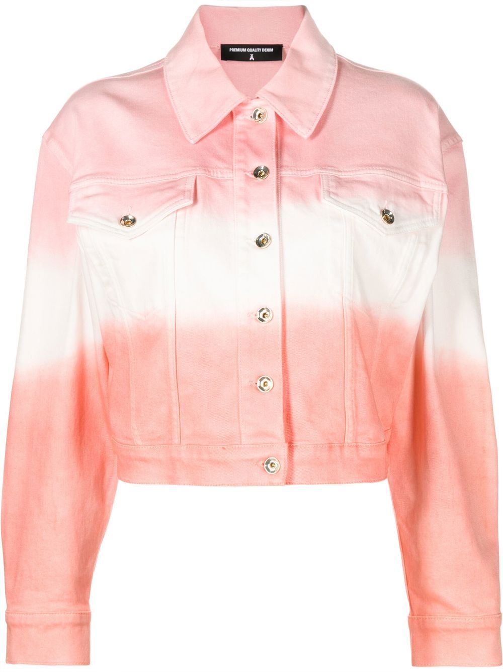 Patrizia Pepe Nuanced gradient-effect denim jacket - Pink von Patrizia Pepe