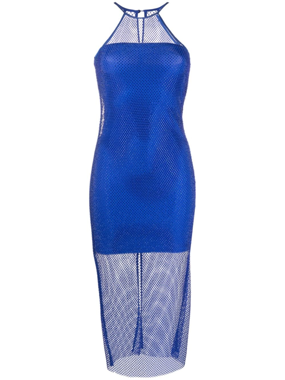 Patrizia Pepe Rhinestone-embellished mesh midi dress - Blue von Patrizia Pepe