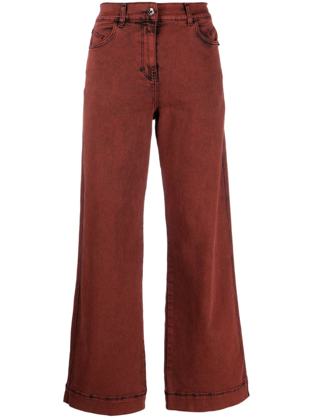 Patrizia Pepe Soft two-tone bootcut jeans - Red von Patrizia Pepe