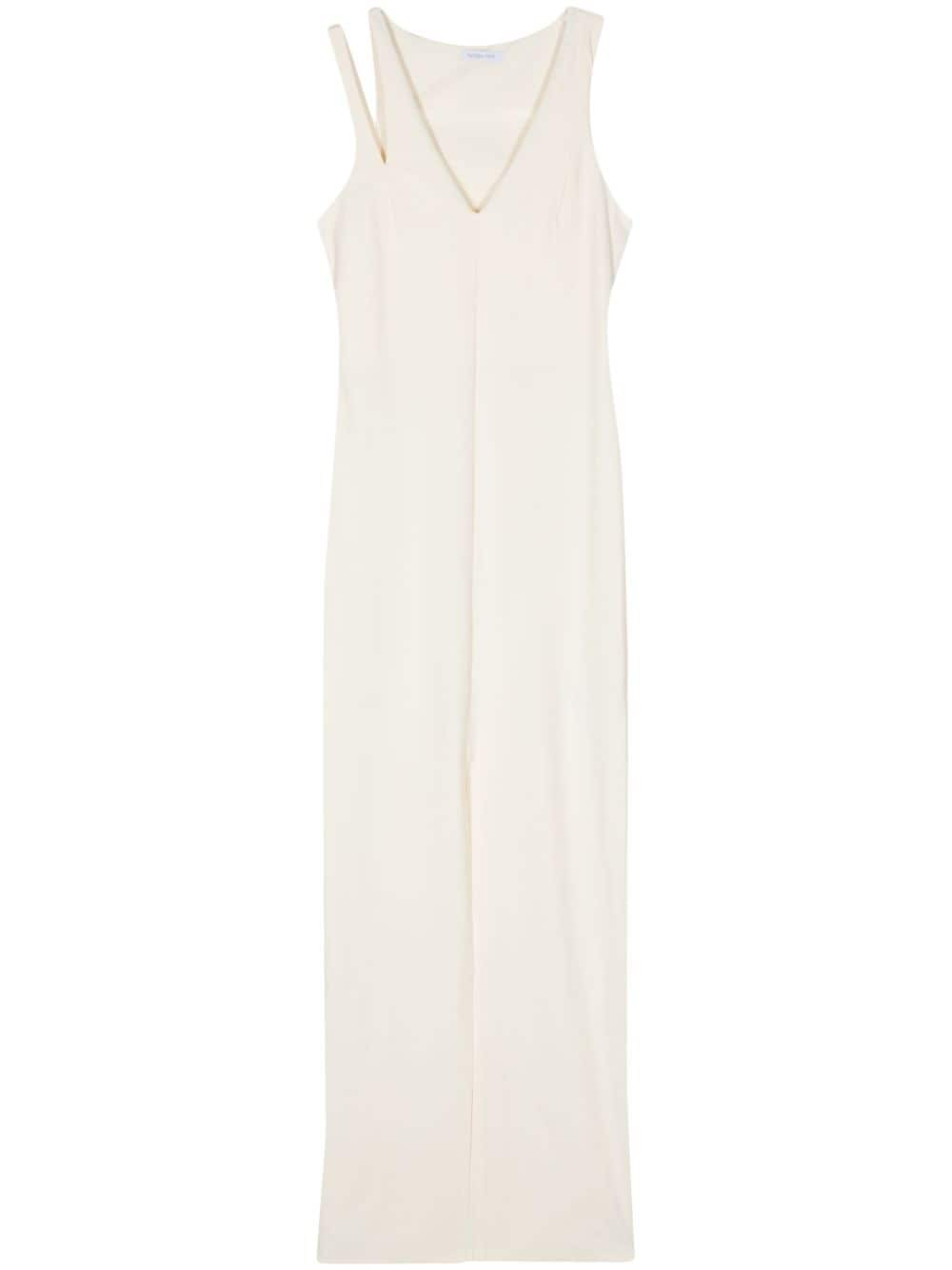 Patrizia Pepe V-neck maxi dress - White von Patrizia Pepe