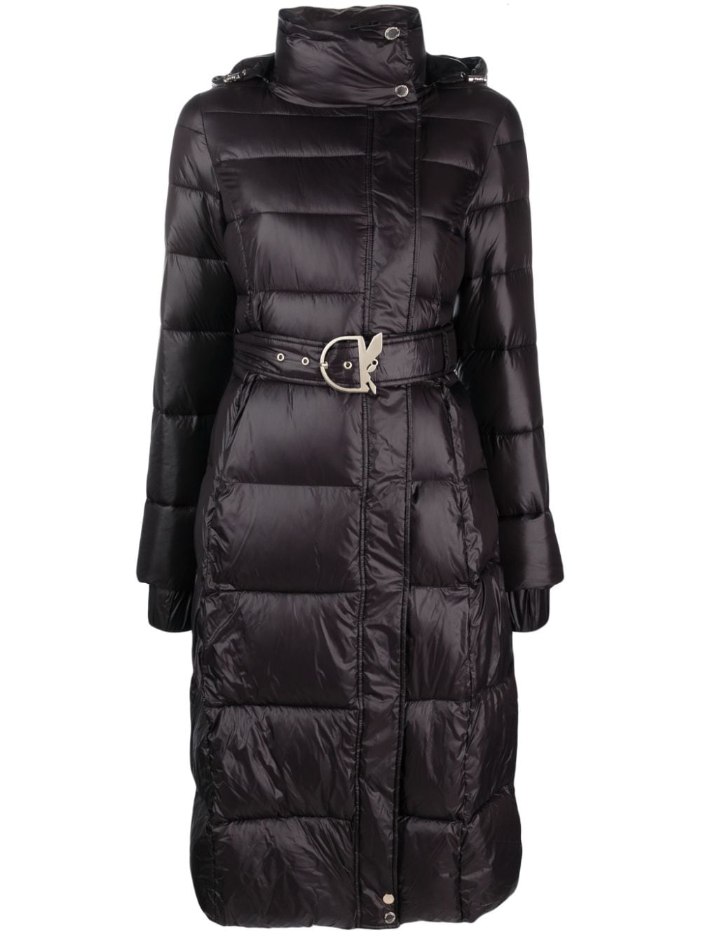 Patrizia Pepe belted padded coat - Black von Patrizia Pepe